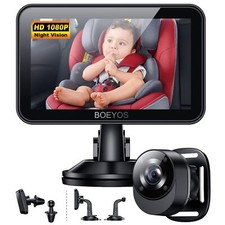 Baby Car Camera 360 Rear Facing Monitor Wide View Safe Driving Black Parents