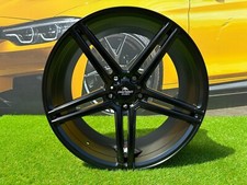 4 x 19 Inch 5x114.3 Forzza Bosan Style Satin Black Wheels: Fits For Mercedes