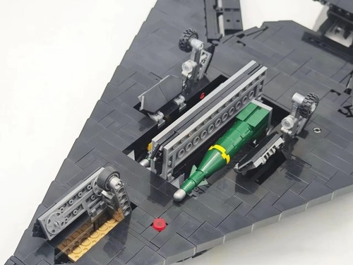 MOC F-117A Nighthawk Stealth Jet 1375 Pcs Military Brick Block Model Set NEW - Picture 2 of 14