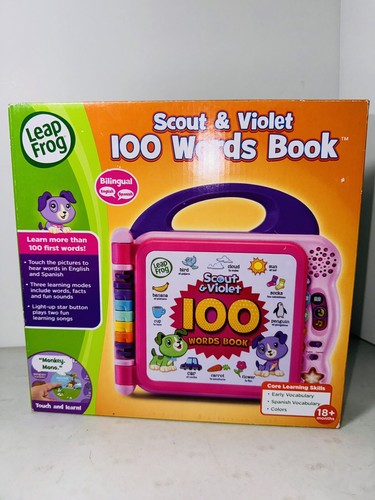 LeapFrog Scout and Violet 100 Words Bilingual Book Learning Reader Toy ...