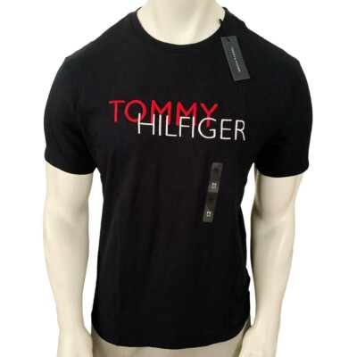 NWT TOMMY HILFIGER MEN'S NAVY BLUE CREW NECK SHORT SLEEVE T-SHIRT SIZE M
