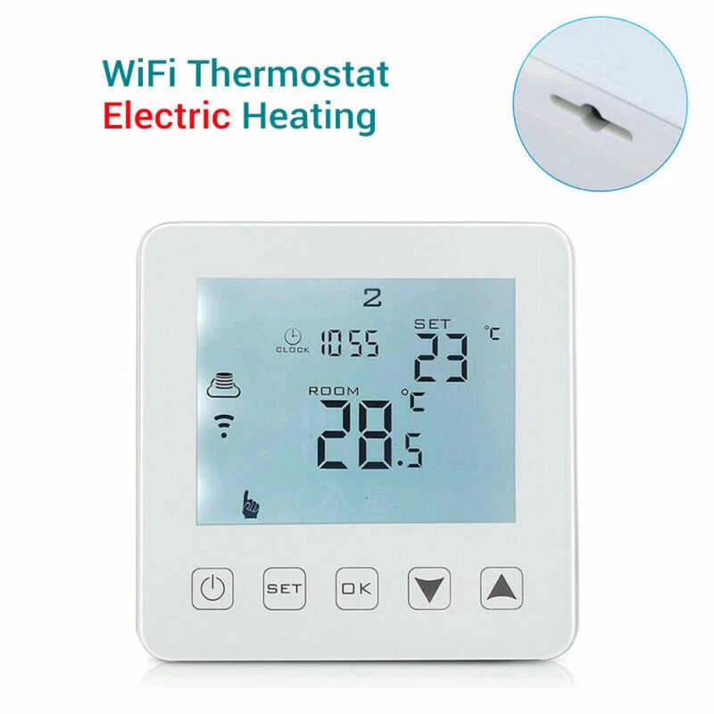 Wi-Fi Smart Thermostat Electric Heating Digital Wireless Controller Touch  Screen | eBay