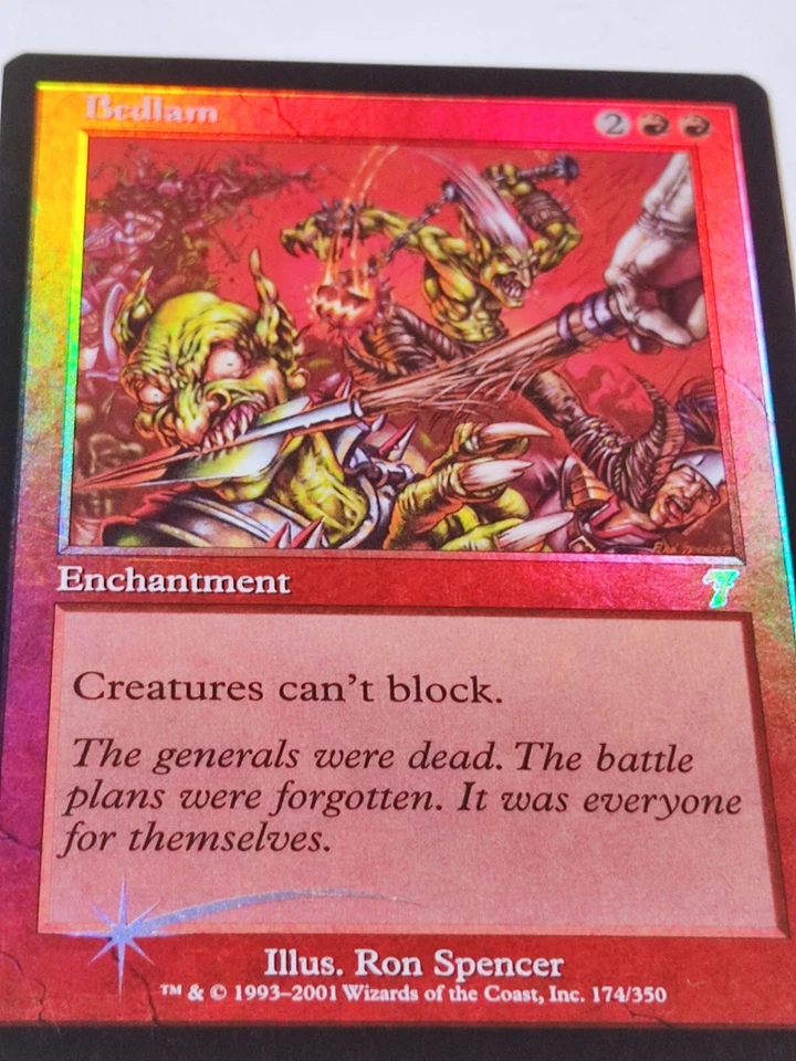 Bedlam FOIL 7th Edition  Red Rare Foil - Image 2 of 4