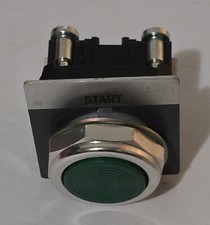 Allen-Bradley 800T-A Green Push Button Switch Ser T w/ 800T-XD1 Contact Block