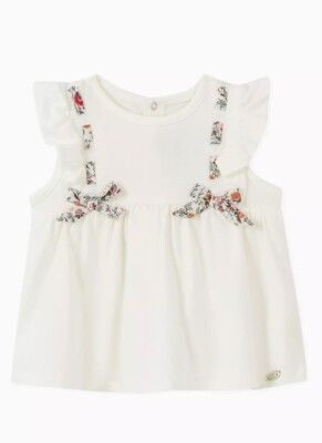 Tartine Et Chocolat Liberty Schleifen Blumen Baby Mädchen Top - Luxus - verschiedene Größen