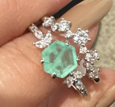 Bomb Party Make It Count Green Tourmaline Fused w/ Genuine Quartz Size 10