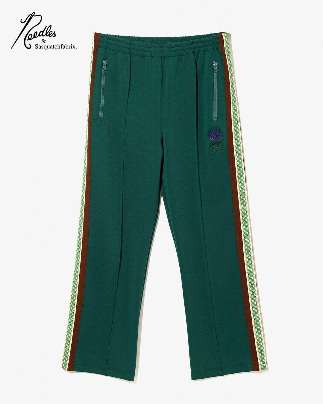 needles track pant green