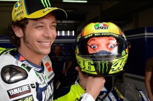 Die Cast Helmet Model 1:8 Minichamps Valentino Rossi MotoGP Sepang 2014 - Picture 2 of 2