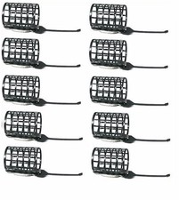 10  Metal 5 Hole Fishing Cage Swim feeders - Swimfeeders for line reel etc