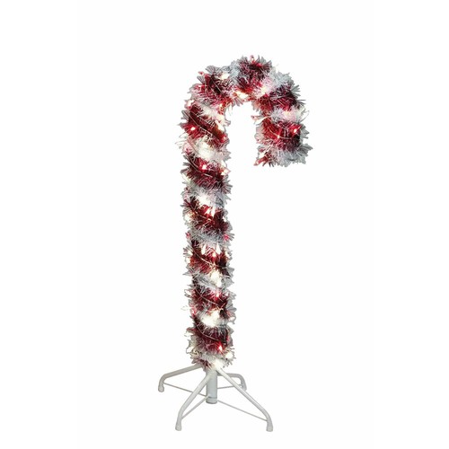 3' oder 4' oder 5' PRELIT ROT & WEISS LED TINSEL ZUCKERSTANGE Weihnachten Adler NEU MinT - Bild 1 von 11