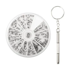 NUTJAM 120 PCS Eyeglass Repair Kit，Eye Glass Repairing Tool with Tiny Screws, 