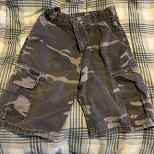 WRANGLER BOYS CARGO COTTON CAMO SHORTS SIZE 12