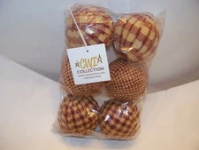 CWI Gifts Bag Homespun Balls Made In India Burgundy New Set of 6