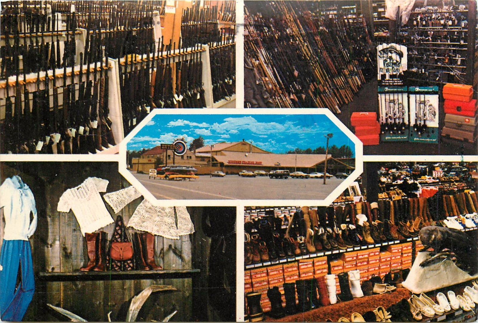 Kittery Trading Post Postcard Route 1 Maine Hunting Fishing Guns Rifles