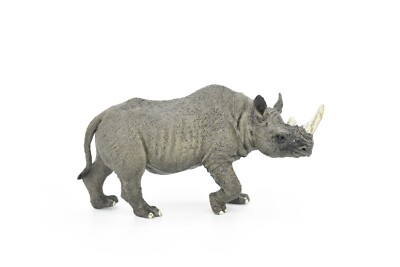 Rhino, Rhinoceros, Animal, Realistic Rubber Model, Hand Painted