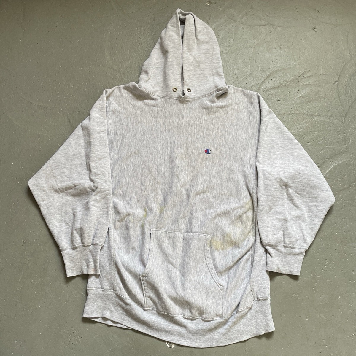 トップス 80s CHAMPION REVERSE WEAVE HOODIE USA XL Vintage 80s Champion Reverse Weave Hoodie Made in USA Flint