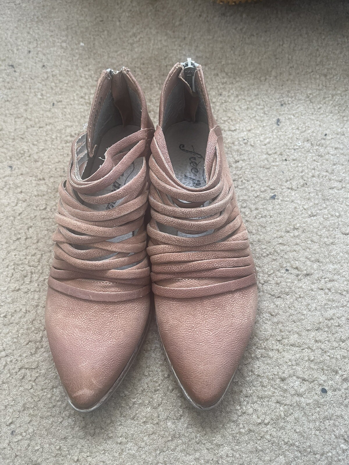 Free People Lost Valley Ankle Boots Sz 37 (6.5) Leather Bootie | eBay