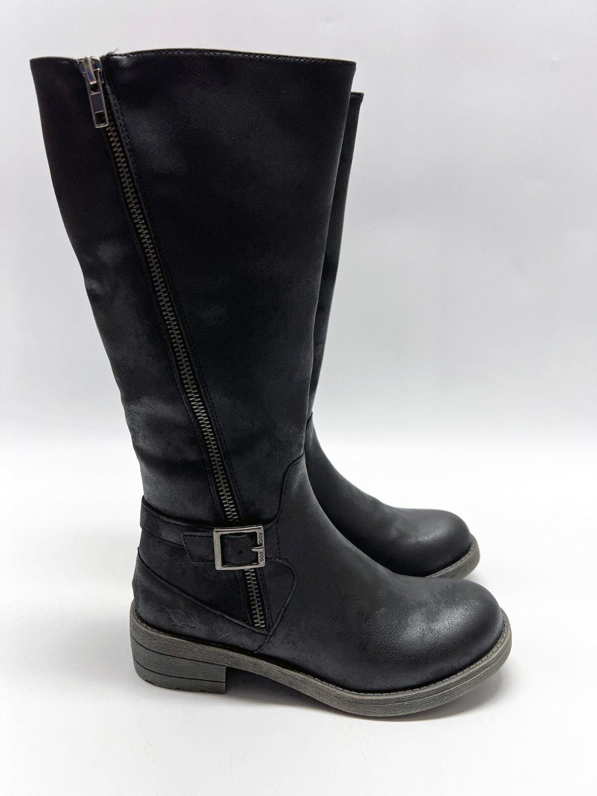Womens Winter Black Biker Boot ROCKET DOG - Size UK 3 - New in Box - RRP = £80 image 3