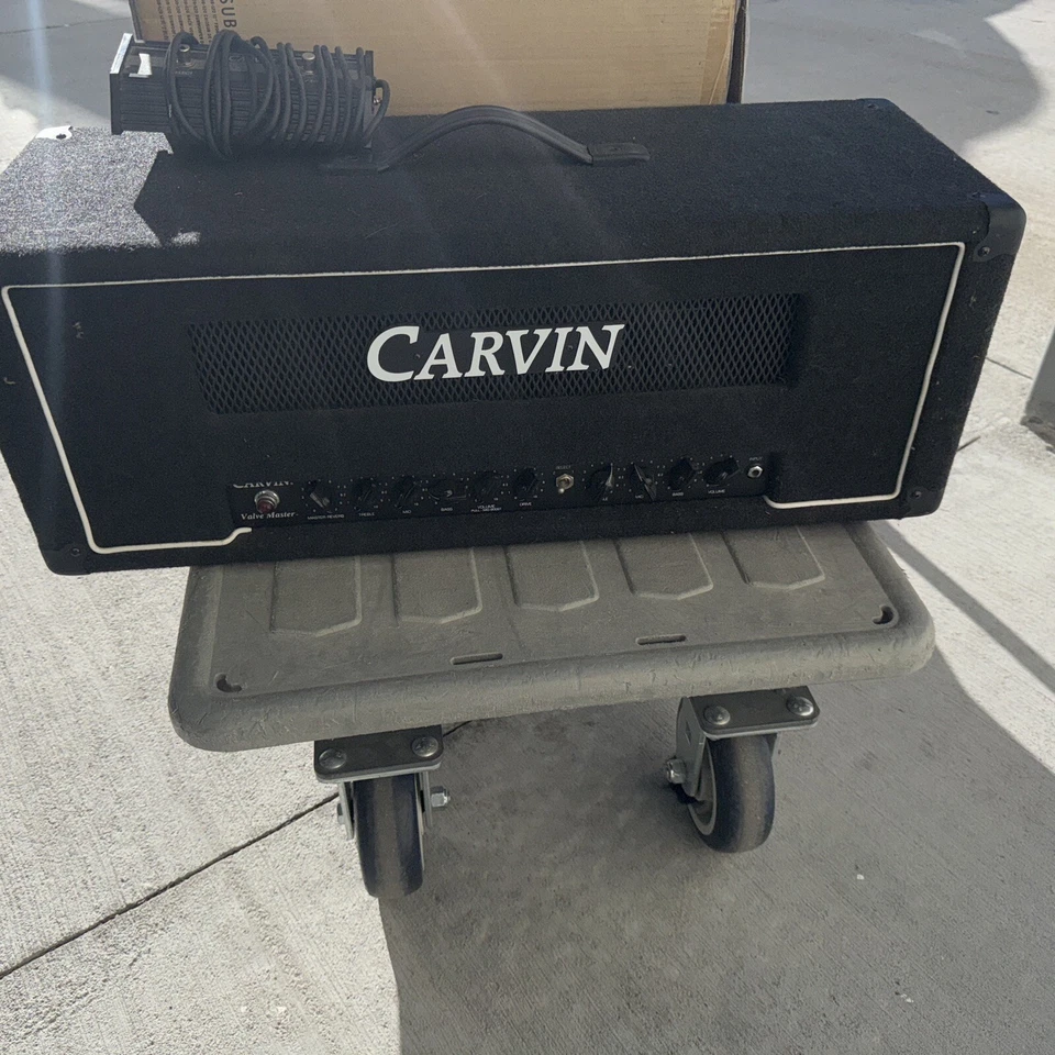 Cabezal amplificador tubo guitarra Carvin Valve Stage Master 100/50 vatios/pedal excelente Foto 2 de 4