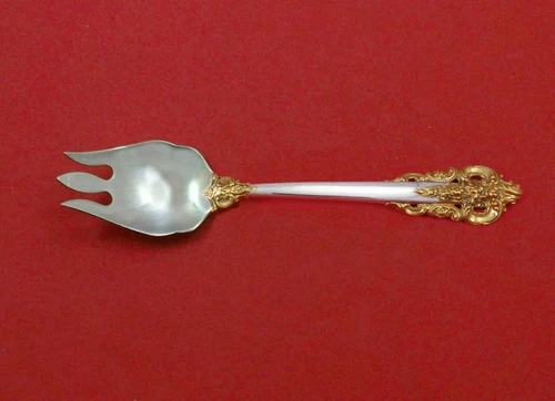 Grande Baroque Gold Accents by Wallace Sterling Silver Ice Cream Spork Custom