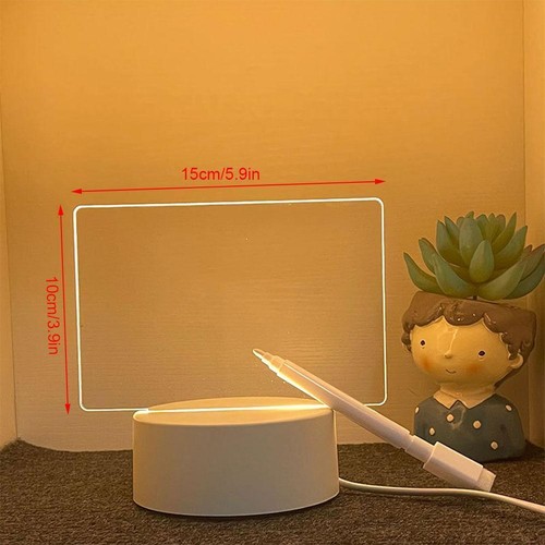 Luminous Erasable Acrylic Memo Board+ Pen- Romantic For Couple' Night Gift P8T3 - Picture 11 of 12