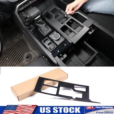 Fits 2022-2025 Tundra Center Console Gear Shift Box Panel Matte Black Trim Cover