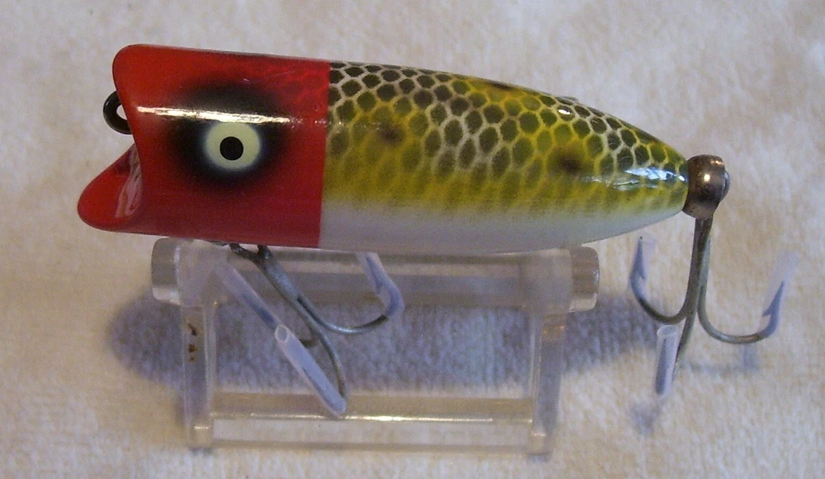 VINTAGE HEDDON BABY LUCKY 13 LURE 7/1/22 RED HEAD 2-5/8