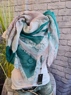 Street One Schal Schultertuch weich fallend rosa grün gemustert (305) Damen NEU