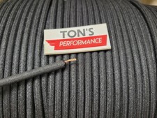 7mm Copper Core Braided Cloth Flat Satin Black Spark Plug Wire Diy Foot 1