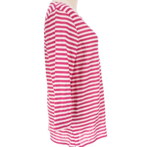 Majestic Filatures NWT Long Sleeve T-Shirt Size 3 US Medium Pink/White Stripes - Picture 2 of 6