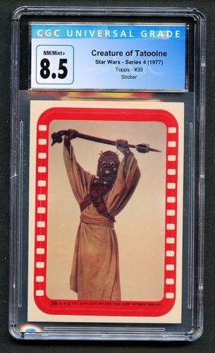 Creature of Tatooine #39 Star Wars Series 4 Sticker 1977 Topps Card CGC 8.5
