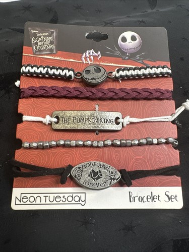 Disney Nightmare B4 Christmas Friendship Bracelet Set Jack Pumpkin King Woven - Picture 5 of 6