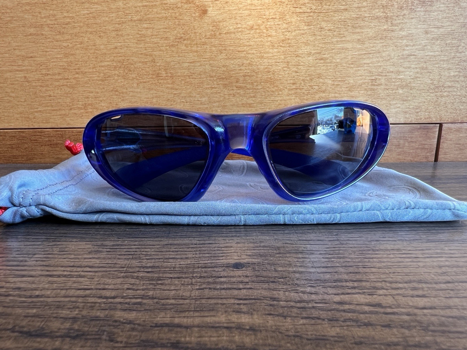 Dragon Rake Sunglasses, Translucent Blue, Grey Le… - image 1