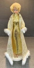 Vintage Barbie Clone Peggy Ann Gold Metallic Evening Coat & Two Matching Dresses