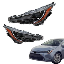 For 2020 2021 2022 Toyota Corolla L LE Headlights Headlamps Pair W/LED LH+RH