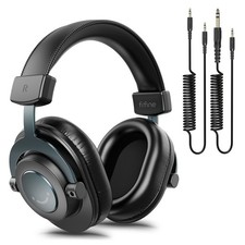 Wired Over-Ear Studio Headphones 9.8ft Cable 3.5mm 6.35mm Black