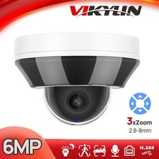 VIKYLIN 6MP PTZ 3x optical zoom POE MIC Outdoor IR IP CCTV Dome Camera 2.8-8mm