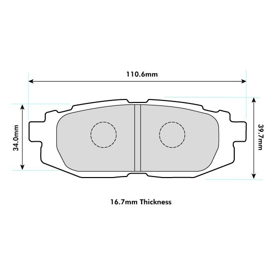 Ferodo DS1.11 Rear Brake Pad Set Fits Subaru BRZ / Legacy & Toyota GT86