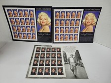 3 Full Sheets Legends Of Hollywood Stamps 2 Marilyn Monroe  1 James Dean