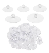 80 Packs 5 Sizes 1" 6/5" 7/5" 8/5" 9/5" Transparent Suction Cups Assortment Kit,