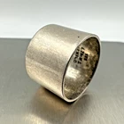 Vtg Taxco Sterling Silver Cigar Band Ring Mexico 13.5mm 7.1g Size 7.5 Minimalist