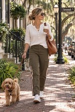 Athleta Women s Green Cargo Pants 16 Regular ...