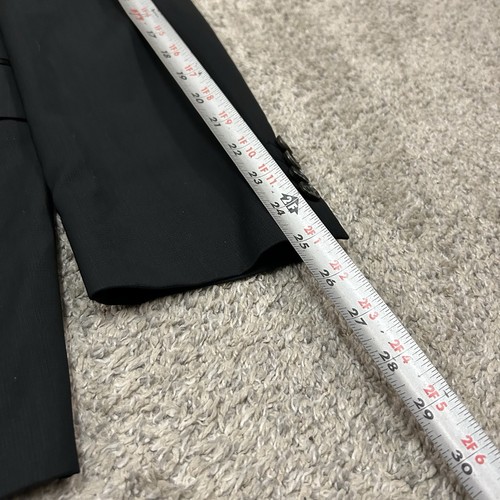 Hugo Boss Super 100 Suit Men's 40R Pants 32X30 Black Wool USA Made (Flaws) - Picture 12 of 17