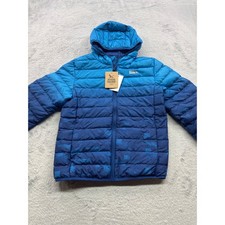 Eddie Bauer Kids Ink Blue Ombre Down Puffer Jacket Hooded Size M 10/12 U35OW902A