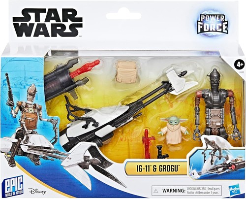 Star Wars Epic World of Action IG-11 & Grogu Speeder Bike 4 Zoll Actionfiguren - Bild 7 von 7
