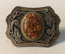 Vintage 70  s Belt Buckle Gold /silver Finish Shows Wear