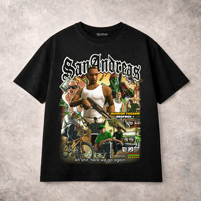 Gta San Andreas T-shirt CJ Grove Street Gaming Tee Gamer Gaming Grand Theft Auto