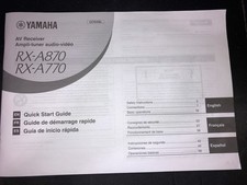 MANUAL Yamaha RX-A870 A770 Quick Start Guide Genuine