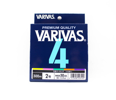 Varivas P.E Line Varivas 4 X4 Multi Color 300m P.E 2 Max 30lb (3145)