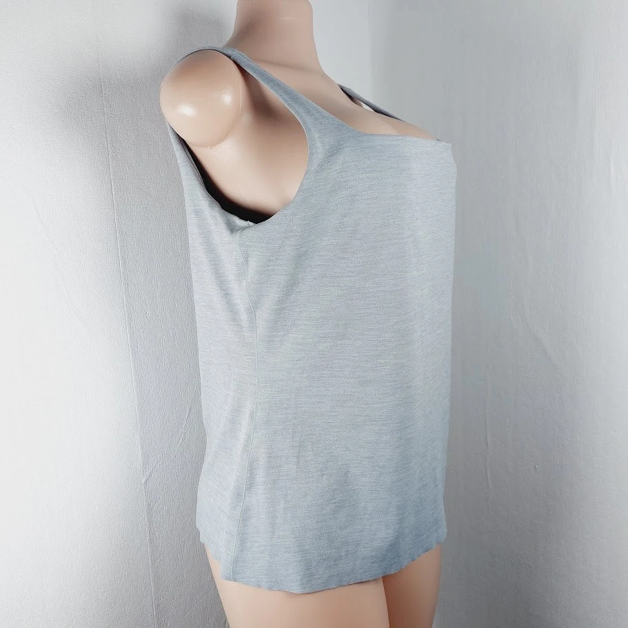 Camiseta sin mangas Nike para mujer gris Dri-FIT The Yoga Luxe Fitness talla XL Foto 4 de 4